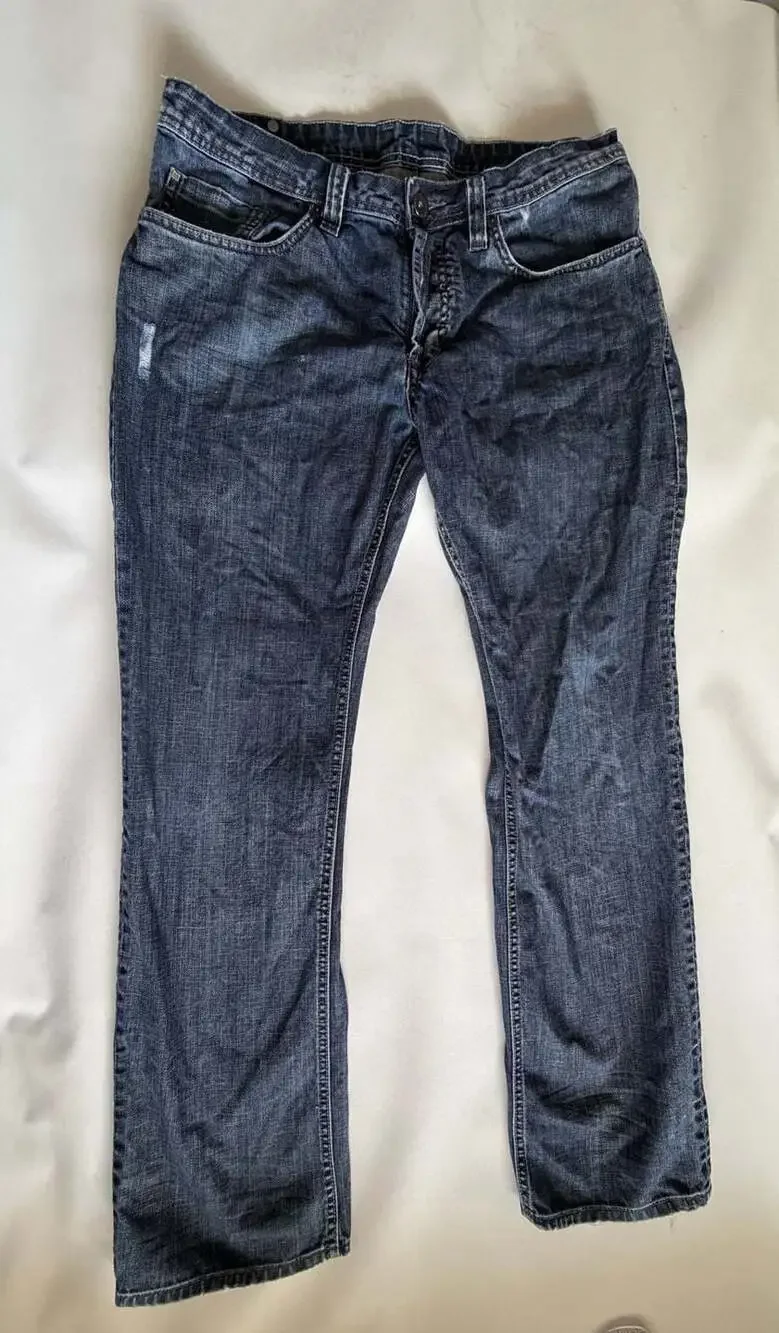 Buffalo David Bitton Mens Dark Wash Stretch Jeans Slim Straight Leg